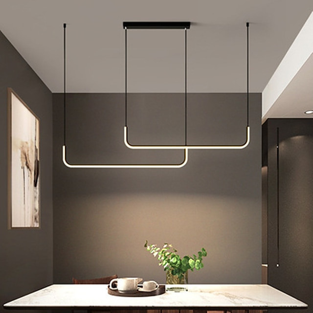 Nordisk 90/120cm Lysekrone – Stilfuld aluminium i sort & guld