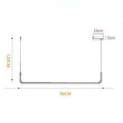 Nordisk 90/120cm Lysekrone – Stilfuld aluminium i sort & guld