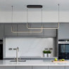 Nordisk 90/120cm Lysekrone – Stilfuld aluminium i sort & guld
