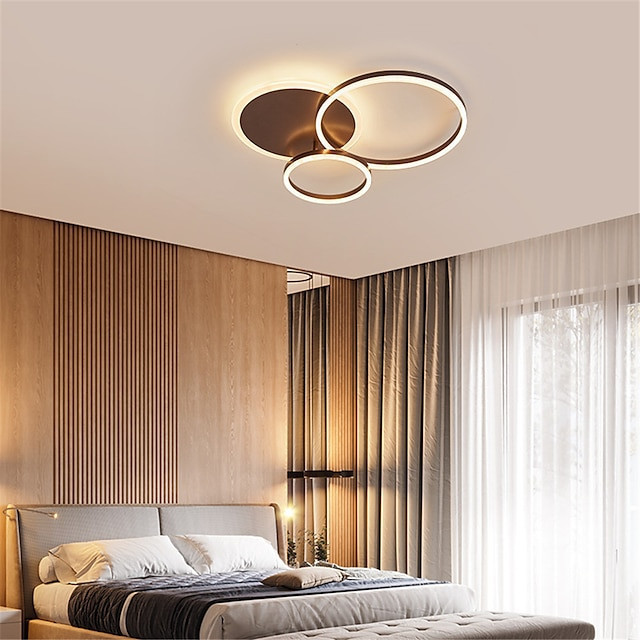 3-lys 50cm loftslamper led klynge design cirkel design flush mount lys metal malede finish moderne nordisk stil kontor spisestue