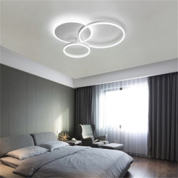 3-lys 50cm loftslamper led klynge design cirkel design flush mount lys metal malede finish moderne nordisk stil kontor spisestue