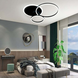 3-lys 50cm loftslamper led klynge design cirkel design flush mount lys metal malede finish moderne nordisk stil kontor spisestue