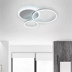 3-lys 50cm loftslamper led klynge design cirkel design flush mount lys metal malede finish moderne nordisk stil kontor spisestue