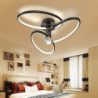 led loftslys 60/80/100cm 3-lys ring cirkel design dæmpbar aluminium malet finish luksuriøs moderne stil spisestue soveværelse pe