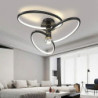 led loftslys 60/80/100cm 3-lys ring cirkel design dæmpbar aluminium malet finish luksuriøs moderne stil spisestue soveværelse pe