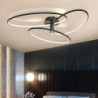 led loftslys 60/80/100cm 3-lys ring cirkel design dæmpbar aluminium malet finish luksuriøs moderne stil spisestue soveværelse pe
