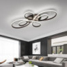1-lys 60/80cm loftslampe led geometriske former flush mount lys metal malede finish moderne nordisk stil kontor stue kun dæmpbar