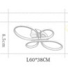 1-lys 60/80cm loftslampe led geometriske former flush mount lys metal malede finish moderne nordisk stil kontor stue kun dæmpbar