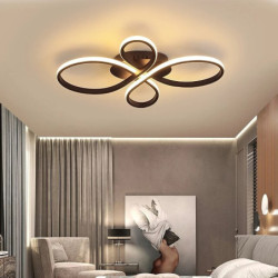 1-lys 60/80cm loftslampe led geometriske former flush mount lys metal malede finish moderne nordisk stil kontor stue kun dæmpbar