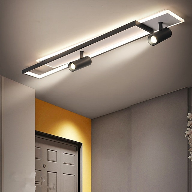 led loftslampe 80/100cm dæmpbare geometriske former indbygningslamper aluminium moderne stil stilfulde geometriske malede finish