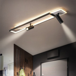 led loftslampe 80/100cm dæmpbare geometriske former indbygningslamper aluminium moderne stil stilfulde geometriske malede finish