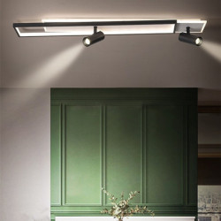 led loftslampe 80/100cm dæmpbare geometriske former indbygningslamper aluminium moderne stil stilfulde geometriske malede finish
