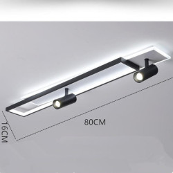 led loftslampe 80/100cm dæmpbare geometriske former indbygningslamper aluminium moderne stil stilfulde geometriske malede finish