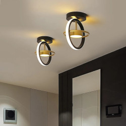 24cm LED loftslampe moderne nordiske runde firkantede geometriske former veranda lys korridor midtgang indbyggede lys metal male