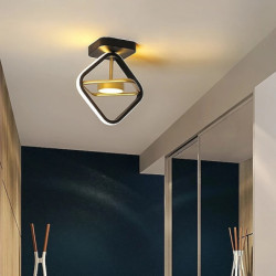24cm LED loftslampe moderne nordiske runde firkantede geometriske former veranda lys korridor midtgang indbyggede lys metal male