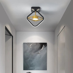 24cm LED loftslampe moderne nordiske runde firkantede geometriske former veranda lys korridor midtgang indbyggede lys metal male