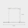 100cm Justerbar LED Pendel – Moderne linjedesign i metal & akryl