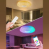 led musik loftslampe 15,6 i 36w med bluetooth højttaler fjernbetjening farveskift fjernbetjening / smartphone app kontrol velegn