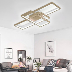 led loftslampe moderne geometrisk mønster 90cm 3-lys lineær planmontering ambient Lys metal aluminium varm hvid kold hvid dæmpba