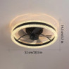 Loftlampe med lys 19,7″ dæmpbar led 3 farve 6 hastigheder timing vendbare blade med fjernbetjening, husholdningsventilator lysek