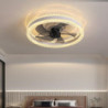 Loftlampe med lys 19,7″ dæmpbar led 3 farve 6 hastigheder timing vendbare blade med fjernbetjening, husholdningsventilator lysek
