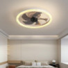 Loftlampe med lys 19,7″ dæmpbar led 3 farve 6 hastigheder timing vendbare blade med fjernbetjening, husholdningsventilator lysek