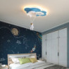 dæmpbar led loftlampe til børneværelse, kreativ enkelhed skyer fly lys soveværelse tegneserie loftslampe med fjernbetjening