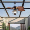 42/52-tommer tropisk Loftlampe udendørs indendørs vandtæt, 3-trins stille industriel Loftlampe lysekrone med fjernbetjening 6 ve