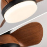 Loftlampe med lys 22″ dæmpbar led 3 farve 6 hastigheder timing vendbare blade med fjernbetjening, husholdningsventilator lysekro