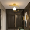 23 cm ledet loftlampe veranda lys korridor lampe sort guld globus design nordiske geometriske former indfældningslys metal kunst