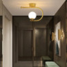 23 cm ledet loftlampe veranda lys korridor lampe sort guld globus design nordiske geometriske former indfældningslys metal kunst