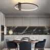40cm justerbart ledet rundt loftlys guld sort designer minimalistisk kunst reception konferencelokale forretningsbygning restaur