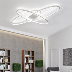 90cm dæmpbare flush mount lys pvc moderne stil klassisk stilfuld sort moderne nordisk stil