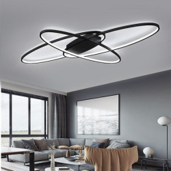 90cm dæmpbare flush mount lys pvc moderne stil klassisk stilfuld sort moderne nordisk stil