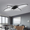 90cm dæmpbare flush mount lys pvc moderne stil klassisk stilfuld sort moderne nordisk stil