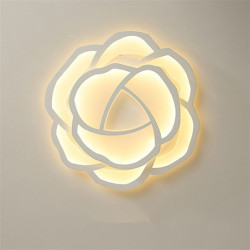 42/52 cm roseformet led loftslampe romantisk enkel moderne soveværelse hovedrum belysning stue belysning blomsterdesign