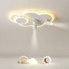 led loftslamper med spotLyss farve skyer formet dæmpbar børneværelse flush mount loftslampe metal træ baby værelse lysarmatur ti