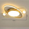 50/60cm ledet loftlampe guld planet design moderne geometriske figurer indbyggede lys metal malede finish juledekoration