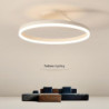 led loftslys 50cm 1-lys ring cirkel design dæmpbar aluminium malet finish luksuriøs moderne stil spisestue soveværelse pendel ku