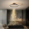 led loftslys 50cm 1-lys ring cirkel design dæmpbar aluminium malet finish luksuriøs moderne stil spisestue soveværelse pendel ku
