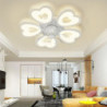 led Loftlampe, der kan dæmpes med fjernbetjening kontra blomsterdesign planmonteret loftslampe akryl lampeskærm lysekrone sovevæ