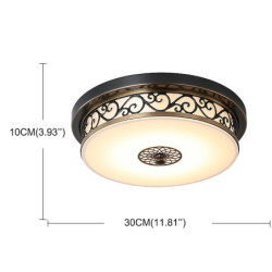 30cm loftslampe led flush mount lys metal bronze vintage traditionel / klassisk country