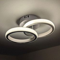 1-lys 24cm led loftslampe cirkulært design enkel ring korridorlampe aluminium til soveværelseslampe gæsteværelse balkon 220-240