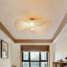 45/65/75cm lanterne design indbygget loftslampe træ/bambus lanterne malet finish nordisk stil