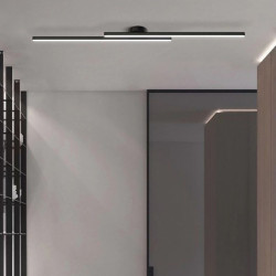 minimalistisk loftslampe lang stribe semi flush monteret loftslampe, moderne lysekroner lineære tæt-til-loft lys til stue sovevæ