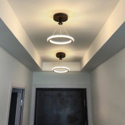 led loftslampe 1-lys 23cm ringdesign indbygningslys metal loftslys til korridor veranda bar kreativ loft balkonlamper varm hvid/