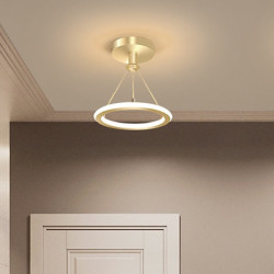 led loftslampe 1-lys 23cm ringdesign indbygningslys metal loftslys til korridor veranda bar kreativ loft balkonlamper varm hvid/