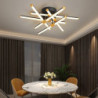 led loftslys 60/90cm geometri design dæmpbar aluminium malet finish luksuriøs moderne stil spisestue soveværelse pendel kun dæmp