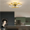 led Loftlampe, der kan dæmpes med fjernbetjening kontra blomsterdesign 55cm loftslampe, akryl lampeskærm, lysekrone soveværelse