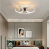led Loftlampe, der kan dæmpes med fjernbetjening kontra blomsterdesign 55cm loftslampe, akryl lampeskærm, lysekrone soveværelse